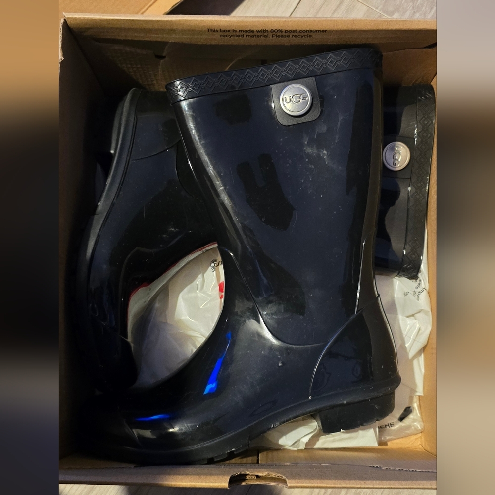 UGG Black Rain Boots